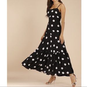 Polka dot maxi dress
